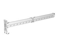 SBJKLYRN Linge à linge pliante., Airer - étendoir à linge mural, cintre pliable for vêtements, rangement réglable intérieur/extérieur(Silver,Short)