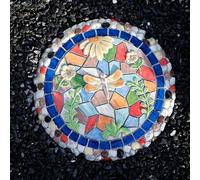 SBJKLYRN Pierre de Jardin, Dalles Rondes à Motifs dimensionnels (Φ 13"), Pierre décorative Multicolore for allées, pelouses et étangs(Dragonfly,1PC)
