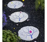 SBJKLYRN Pierre de Jardin， Décoration extérieure élégante et dimensionnelle, Pierres de Marche, Zones d'étang de Patio/chemins/pelouses, Ornement d'art de Jardin(3PCS)