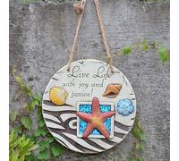 SBJKLYRN Pierre de Jardin， Décoration Murale à Motif de Coquillages et d'étoiles de mer avec Ficelle, pavés antidérapants for aménagement paysager de Jardin et allée(Starfish)