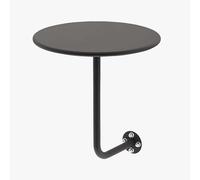 SBJKLYRN Table de Bar en Acier Inoxydable Petite Table Basse Ronde Murale colorée, Table d'appoint Flottante en Fer forgé de Type L for Cocktails et cafés(Black)