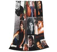 SBKGBIEHG Patrick Swayze Couverture en flanelle ultra douce et micro polaire - Literie chaude et légère pour canapé, chaise, toutes saisons, 152,4 x 127 cm