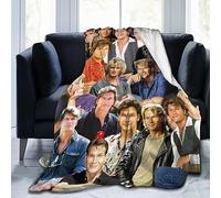 SBKGBIEHG Patrick Swayze Couverture polaire en laine douce et confortable pour canapé, bureau, voiture, camping, yoga, voyage, décoration d'intérieur, cadeau de plage, 127 x 101,6 cm