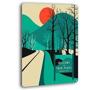 SBKGBIEHG Plaque en métal avec inscription « Twin Peaks » - Décoration murale vintage - 20 x 30 cm