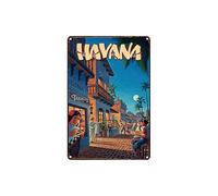 SBKGBIEHG Plaque en métal vintage Havana Cuba - Décoration murale pour maison, cuisine, bar, café, club, grotte - 30 x 43 cm