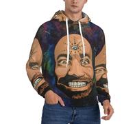 SBKGBIEHG Sweat à capuche en polaire pour homme The Joe Rogan 3D fantaisie avec poche, Noir , S