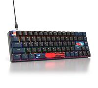 SbocKeeb Clavier Gamer Mecanique - Mini Clavier 60 Pourcent American QWERTY Filaire, 68 Keys Compact Clavier Gaming LED Rétroéclairage Switchs Rouge, USB Mechanical Keyboard Anti-ghosting