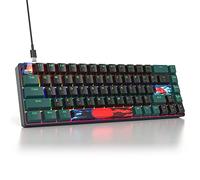 SbocKeeb Clavier Gamer Mecanique - Mini Clavier 60 Pourcent American QWERTY Filaire, 68 Keys Compact Clavier Gaming LED Rétroéclairage Switchs Rouge, USB Mechanical Keyboard Anti-ghosting