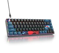 SbocKeeb Clavier Gamer Mecanique - Mini Clavier 60 Pourcent American QWERTY Filaire, 68 Keys Compact Clavier Gaming LED Rétroéclairage Switchs Rouge, USB Mechanical Keyboard Anti-ghosting