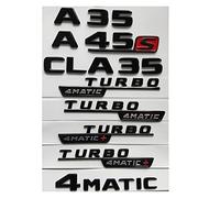 SBOJI Lettres Noires Brillantes Badges de Codes Badges Emblème Fit for Mercedes Benz W177 A35 A45 A4 5s C118 x118 CLA35 AMG Turbo 4matiques Emblèmes Logo de Voiture (Size : 4MATIC)