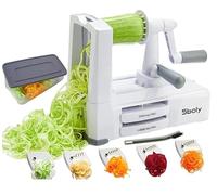 Sboly Coupe-légumes en spirale 5 lames pour courgettes, nouilles, pâtes et spaghetti, gadget de cuisine pliable