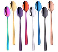 SBOMHS 8-pièces Cuillère à Glace 7.8" Longues Cuillères,pour du thé glacé, des Cocktails ou du café