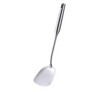 SBOMHS Spatule Wok en acier inoxydable 18/8 pour ustensiles de cuisine - Longueur : 37,5 cm - Argenté - 1 pièce