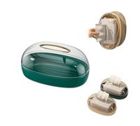 Sbomi BoîTe à Mouchoirs Lastique, 2 in 1 Support De BoîTe à Mouchoirs Murale - sans Perforation Distributeur Mouchoir Rectangulaire pour Cuisine,Salle De Bains, Maison, Voiture, Bureau (Vert)