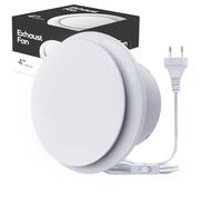 SBONNI Extracteur d'Air 100mm avec Interrupteur - 12W 130m³/h VMC Salle de Bain Silencieux, Économe en Énergie avec Câble d'Alimentation de 1,5m pour Salle de Bain Cuisine Toilettes Garage Greniers