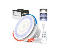 SBONNI Extracteur d'Air 150mm, 11 Effets Lumineux, 6 Vitesses Ventilation, 2 Directions du Vent, Silencieux Ventilateur Extracteur dAir avec Télécommande, Aerateur VMC Salle de Bain Grenier Garage