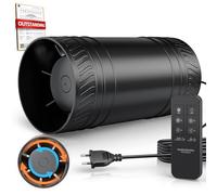 SBONNI Ventilateur de conduit 100mm - bidirectionnel, 6 vitesses, télécommande 433 MHz, extraction inline, silencieux. Pour tentes de culture, serres, salles de bain, sous-sols, garages, cuisines