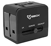 SBOX Ta-23 Adaptateur de Voyage Universel avec Double Chargeur USB