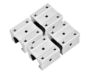 SBR16UU Linear Bearing Block 4 Pack | 16mm Open Linear Bearing for CNC / 3D Printer/Router | Aluminum Alloy, Oxidation - Proof, Low Noise | Debris Proof, No Lubrication Needed
