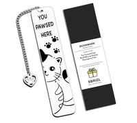 Sbrizl Marque-pages en forme de chat pour femmes - Marque-pages mignons pour enfants, cadeaux pour les amoureux des chats | Accessoires de livre sur le thème des chats de Noël pour lecteurs et