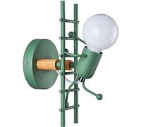 SBRTL Applique Murale Créative Humanoïde, Applique Murale de Chevet en Métal Fer Art Méchant Escaliers Mur Moderne Applique Murale Art déco Fer pour Chambre Enfants Chambre,Vert