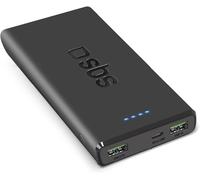 SBS 10,000mAh 10K Power Bank Chargeur X2 Usb-A Port Noir pour Air Cabine