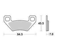 Sbs 822ats Sintered Brake Pads Argenté