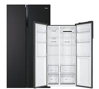 Refrigerateur americain HSR3918ENPB Haier 337.0 noir ventile (no frost) Noir G