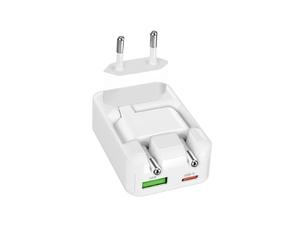 SBS Alimentation Flexi 65W USB-C, Power Delivery (PD 3.0 PPS) 65W | Tecnologie GaN, Charge Rapide, Chargeur pour iPhone, Android, Tablette et PC, Design Slim et Pliable, Blanc