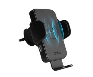 SBS Automatic Car Holder with QI Fast Charger 15W Support actif Mobile/smartphone Noir