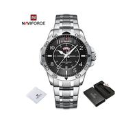 (SBS-BOX) Montre-bracelet à quartz décontractée pour homme, résistante à l'eau 3ATM, en acier inoxydable,