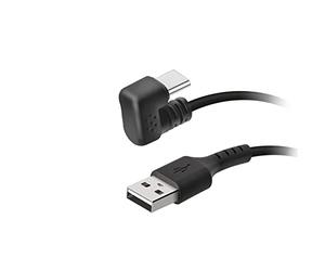 SBS Câble d'angle USB-A vers USB-C, connecteur 180°, pour la recharge, le transfert de données et le jeu avec les smartphones Samsung, Oppo, Xiaomi, Huawei, longueur 1,8m