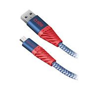 SBS Câble en Fibre aramide Bicolore réfléchissant, résistant à 50 000 Plis, pour la Charge et Le Transfert de données, connecteurs USB 2.0 et Micro USB, Longueur 2 mètres