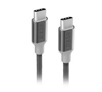 SBS Mobile Câble tressé USB-C vers USB-C 25 W 1,5 m Gris foncé