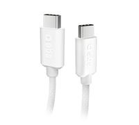 SBS Mobile Câble USB-C vers USB-C tressé PD 60W 1,5 m Blanc
