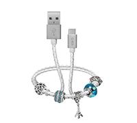 SBS Câble USB type C avec bracelet - Câble de charge de 39 cm avec port USB 2.0 et USB C - Idéal pour MacBook, MacBook Pro, ordinateur portable