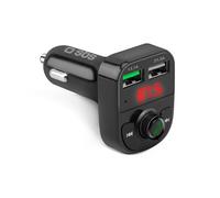 SBS Chargeur Auto 15W, Prise Allume-Cigare 12V, Recharge Rapide | Émetteur FM Bluetooth, Kit Mains Libres, MP3, Lecteur Audio, Écran LCD, Commandes Intégrées, Entrée MicroSD, Noir