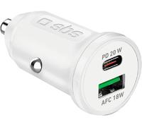 Sbs Chargeur De Voiture 25 Watt, Chargeur Pour Iphone, , Xiaomi, Oppo, Chargeur Usb-C Pour Téléphones Portables Et Tablettes, Sortie De Charge Rapide Usb-A 18 Watt
