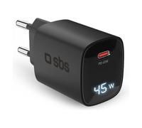 Sbs Chargeur Mural USB Type-C LCD Noir Caricabatterie