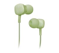 SBS Écouteurs avec câble Jack Universel 3,5 mm, Microphone intégré, Boutons réponse/Fin, étui en Forme de Pot de Confiture 100% Recyclable et réutilisable, Vert