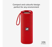 Sbs Haut-Parleur Sans Fil Pump 6 W Avec Lacet Et Finition En Tissu, Entrée Pour Carte Tf Jusqu'À 32 Go, Clé Usb Et Câble Aux, Câble Usb Inclus, Rouge