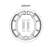 SBS Jeu de mâchoires de frein Mâchoires De Frein 2065 à l'arrière 200mm 40mm