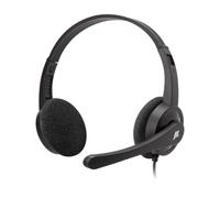 SBS MHHEADWORKMATEK écouteur/casque Avec fil Arceau Bureau/Centre d'appels Noir