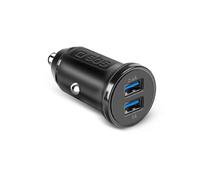 SBS Mobile - Chargeur de voiture Mini 2x USB 12/24V 2400 mAh Charge rapide Noir