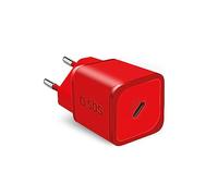 SBS Portable Charger for Samsung, iPhone, Xiaomi, Oppo, 20W Fast Gan Charger for Smartphones and Tablets, Fast and Safe Power Delivery Charger with USB-C, Red