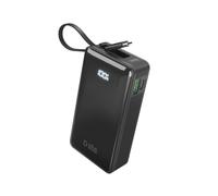 SBS Powerbank 10K Fast LCD, Alimentation 10 000 Mah, Charge Rapide 22,5 W, Charge Rapide Adaptative (AFC), Écran LCD, USB-A, Cordon USB-C, Chargeur pour iPhone, Samsung, Tablette, Smartphone