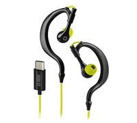 SBS Sport EARSET écouteurs filaires USB-C avec Microphone pour Samsung, Oppo, Xiaomi et Autres, écouteurs Sportifs résistants à l'eau IPX5 avec 6 Embouts Inclus.