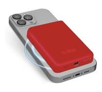SBS TEBB5000MAG1CR banque d'alimentation électrique Lithium Polymère (LiPo) 5000 mAh Recharge sans fil Rouge G
