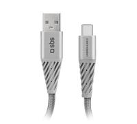 SBS TECABLEUNRETCK câble USB 1,5 m USB A USB C Argent