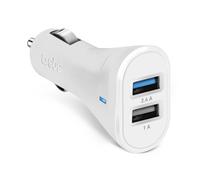 SBS TECR2USB24AWFAST chargeur d'appareils mobiles Smartphone, Tablette Blanc Allume-cigare Charge rapide Auto